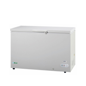 Lada congelare cu capac 354 lt, refrigerare statica, carcasa otel alb, control mecanic al temperaturii, izolare de 70 mm, agent refrigerant R600a