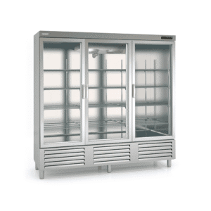 Dulap rece profesional cu 3 usi din sticla, 1852 litri, inox
