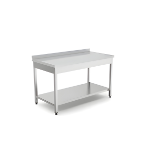 Masa de lucru cu o polita 140x70x85H cm inox AISI 430