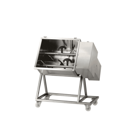 malaxor carne profesional 25 30 kg din otel inox cu suport mobil