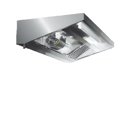 Hota perete tip snack cu motor 2000x700x450 mm inox
