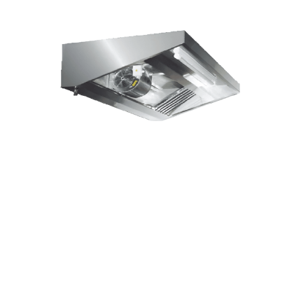 hota perete snack cu motor 2000x900x450 mm inox cu 4 filtre labirint