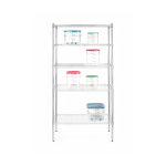 Raft depozitare cu 5 polițe 910 x 455 x 1830 mm Inox - Image 5