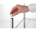 Raft depozitare cu 5 polițe 910 x 455 x 1830 mm Inox - Image 9
