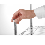 Raft depozitare cu 5 polițe 910 x 455 x 1830 mm Inox - Image 10