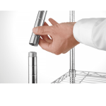 Raft depozitare cu 5 polițe 910 x 455 x 1830 mm Inox - Image 11