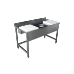 masa preparare peste inox 1900x700x850 mm blat polietilena gaura debarasare