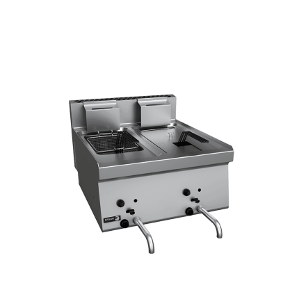 friteuza gaz 2x8 litri linia 600 de banc inox
