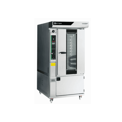 cuptor patiserie rotativ 10 tavi europa inox profesional cu dospitor si hota