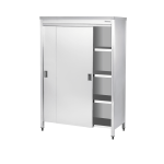 dulap inox cu usi glisante 1200x700x1800 mm pentru depozitare horeca