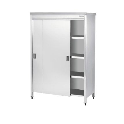 dulap inox cu usi glisante 1200x700x1800 mm pentru depozitare horeca