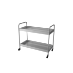 gheridon 2 polite inox cu roti pivotante