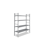 Raft aluminiu cu polite polipropilena 970x500x1800 mm pentru depozitare horeca