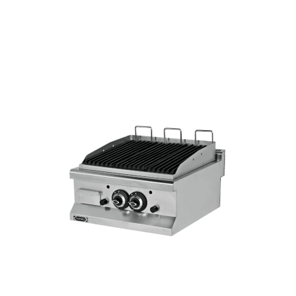 gratar dublu roca vulcanica gaz serie 600 horeca inox