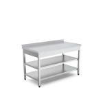 masa lucru cu doua polite din inox 1200x600x850 mm