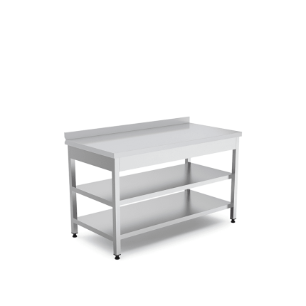 masa lucru cu doua polite din inox 1200x600x850 mm