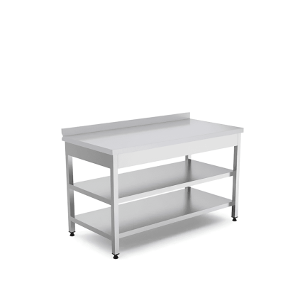 masa lucru doua polite inox 1400x600x850 mm