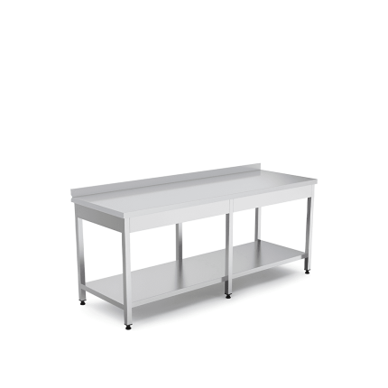 masa lucru cu polita 1400x600x850 mm inox horeca