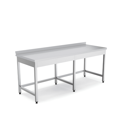 masa de lucru inox 1600x700x850 mm cu rebord, masa profesionala horeca