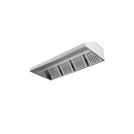 hota de perete fara motor 2000x900x400 mm inox profesional