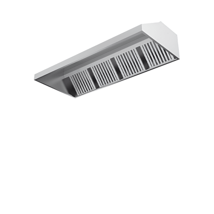 Hota de perete fara motor 2500x700x400H mm inox profesionala
