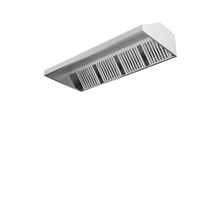 hota de perete fara motor 3000x1100x500 mm inox profesional horeca