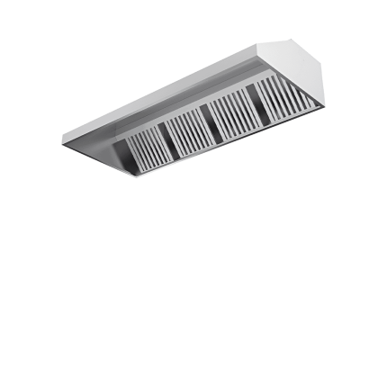 hota de perete fara motor inox 3500x900x500 mm
