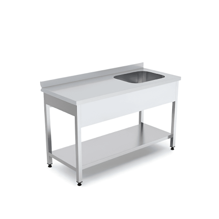 spalator o cuva dreapta cu polita inox 120x70 cm