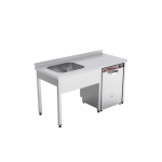 spalator cuva dreapta fara polita scurgator suspendat 140x70 cm inox horeca