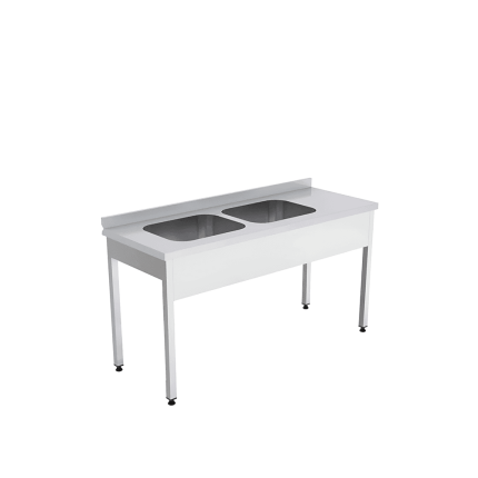 spalator 2 cuve stanga inox 140x70 cm profesional horeca