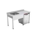 spalator cuva stanga fara polita cu scurgator suspendat 160x70 cm inox horeca