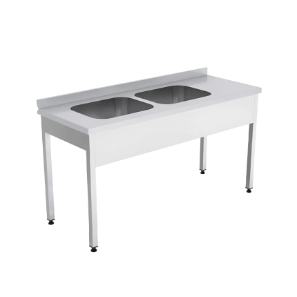 spalator 2 cuve dreapta inox 160x70 cm profesional horeca