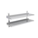 polita dubla de perete inox 100x40 cm