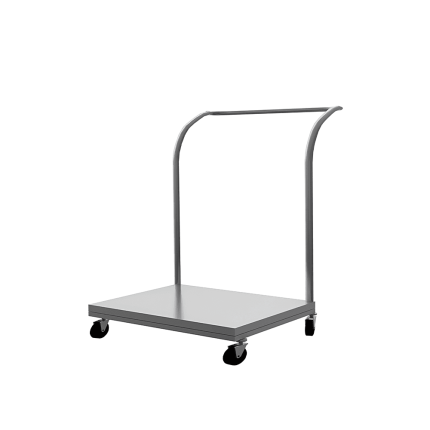 Carucior platforma din inox pentru transport in bucatarie profesionala