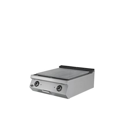 Fry-top electric mixt 800 profesional, suprafata neteda si striata, echipament horeca din inox