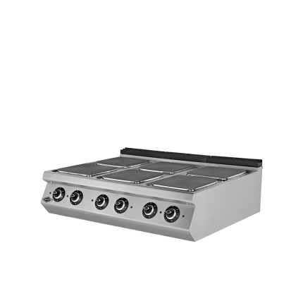 Masina de gatit electrica cu 6 plite patrate linia 900 echipament horeca