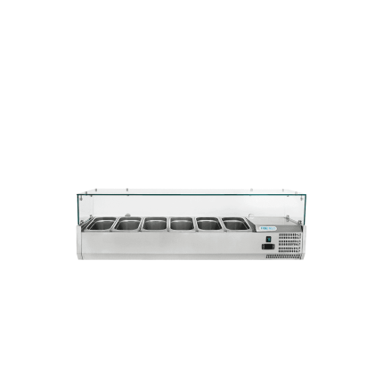 vitrina ingrediente pizza 6 gn1/4 inox refrigerare statica