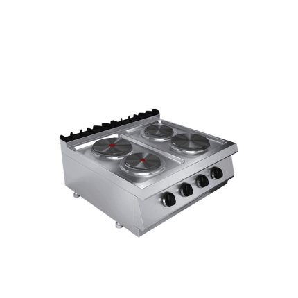 plita electrica de banc cu 4 ochiuri horeca inox 7 kw