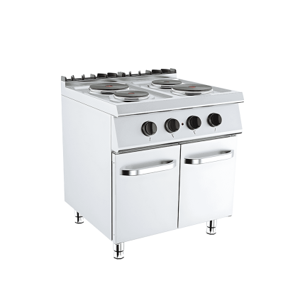 Masina de gatit electrica 4 plite suport inchis 800x730 mm echipament horeca