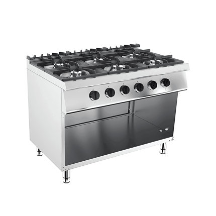 masina gatit 6 ochiuri suport deschis linia 700 gaz inox