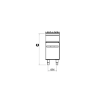 Element neutru simplu cu suport închis pentru organizare, linia 700 Inox - Image 5
