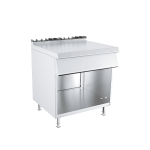 Element neutru dublu cu suport deschis linia 700 din inox pentru bucatarie profesionala