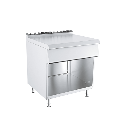 Element neutru dublu cu suport deschis linia 700 din inox pentru bucatarie profesionala