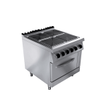 Mașină de gătit electrică cu 4 plite Ø18/Ø23 cm și cuptor GN 2/1 Inox - Image 2