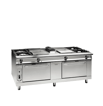 masina gatit centrala 8 focuri cu doua cuptoare inox profesional horeca