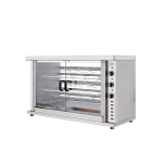 Rotisor electric fast food vertical 5 axe inox pentru 25 pui