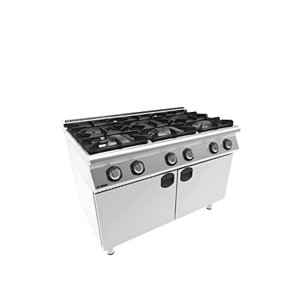 Masina de gatit cu 6 ochiuri si suport inchis 120x73x85 echipament horeca