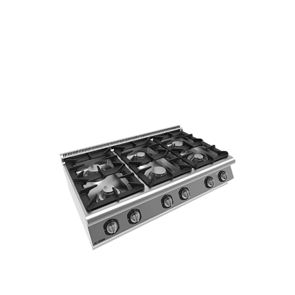 Masina de gatit cu 6 ochiuri de banc 120x73x28.5 echipament horeca