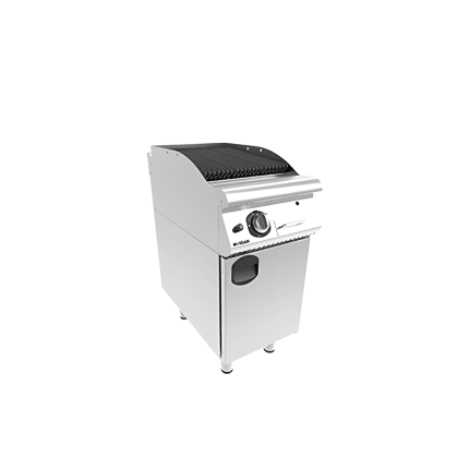 gratar roca vulcanica gaz cu suport inchis inox horeca