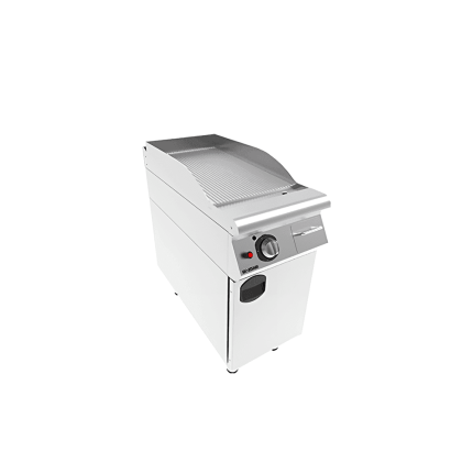 fry top simplu striat gaz cu suport inchis placa striata inox profesional horeca 7 kw